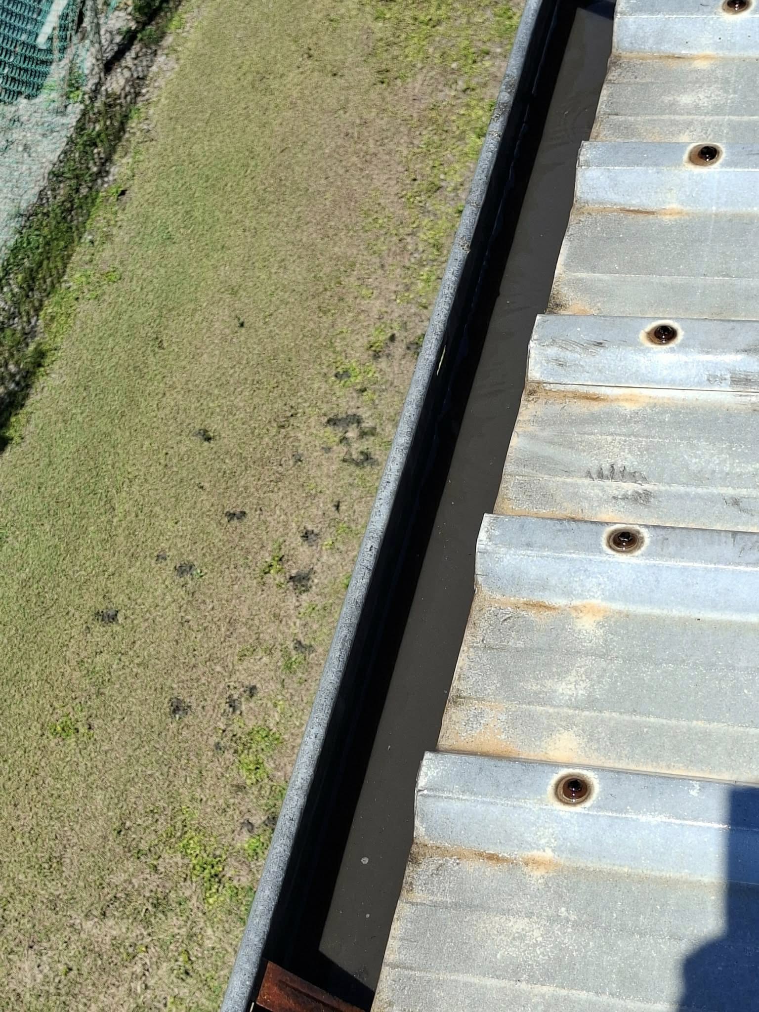 Gutter after cleaning